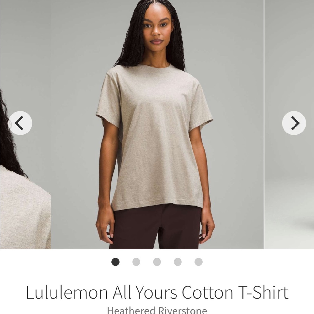 lululemon athletica Women's Heathered Riverstone cotton all yours T